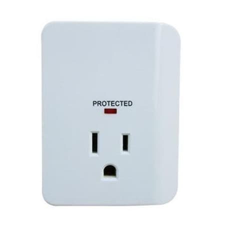 Virtual CT-042 Gloss White Single Power Outlet Surge Tap VI697906
